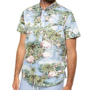 Catch Surf Shirt Hawaiian Retro Flamingo Print XL